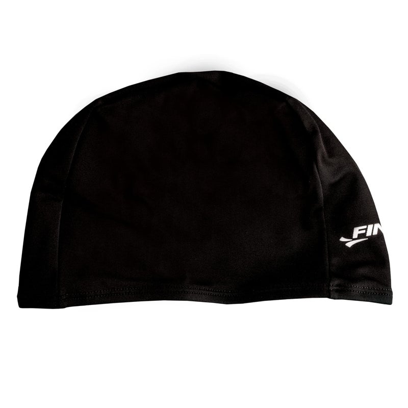 FINIS Spandex Swim Cap for MenWomen Soft Stretch Fit Gentle on Hair Snug Comfortable One Size Fits Most Black - Image 2