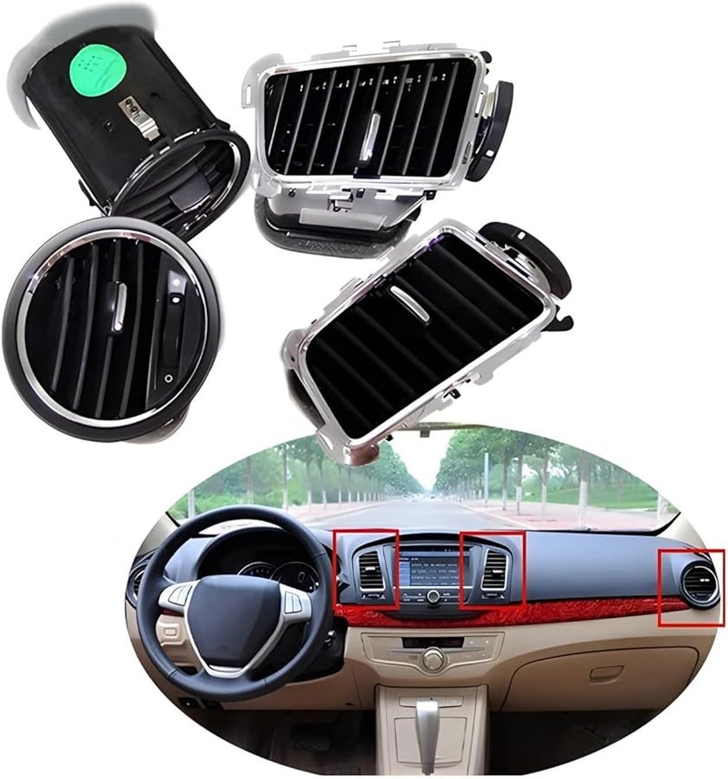 Black Right Car Center Console Dashboard AC Vents Air Outlet Grille For Roewe MG 350 - Image 1