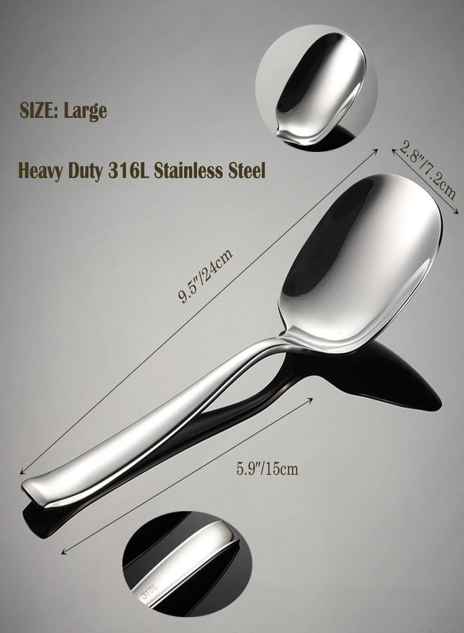 ZDFQly Large Serving Spoon, Premium 316L Stainless Steel Buffet Serving Spoon 9.5 Inch (1pack) - Image 3