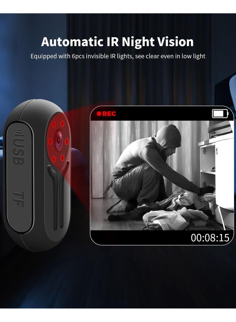 كاميرا الحركة (Action Cam) الصغيرة بدقة 1080P – كاميرا تصوير رياضي بحجم مدمج، عدسة واسعة 120 درجة، رؤية ليلية، وقاعدة مغناطيسية. مثالية للموتوسيكلات، الخوذات، وصناع المحتوى (Vlog) - Image 5