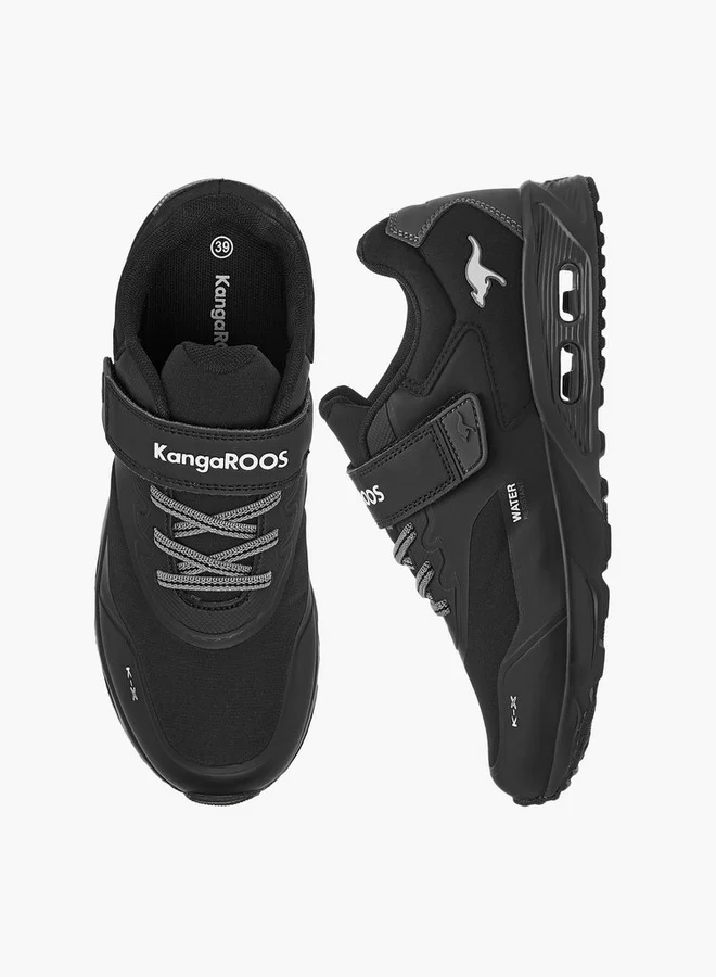 كانغاروس Women's Logo Print Sports Shoes with Hook and Loop Closure