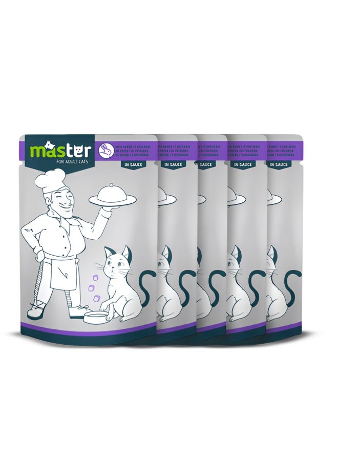 ماستر طعام ماستر الرطب مع ارانب في الجيلي للقطط البالغة 80 جرام - Image 2