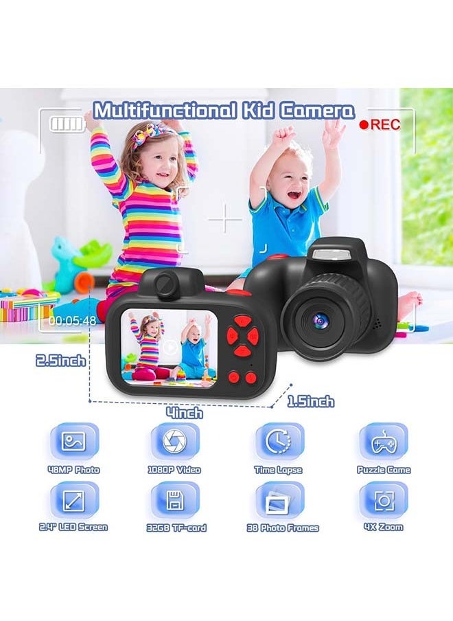 L&E Kids Camera,Best Birthday Festival Toys Gifts for Age 3 4 5 6 7 8 9 10 11 12 Year Old,Digital Camera for Kids with Video,Toy Camera Toddler Camera for Girls with 64GB Card  - Image 5