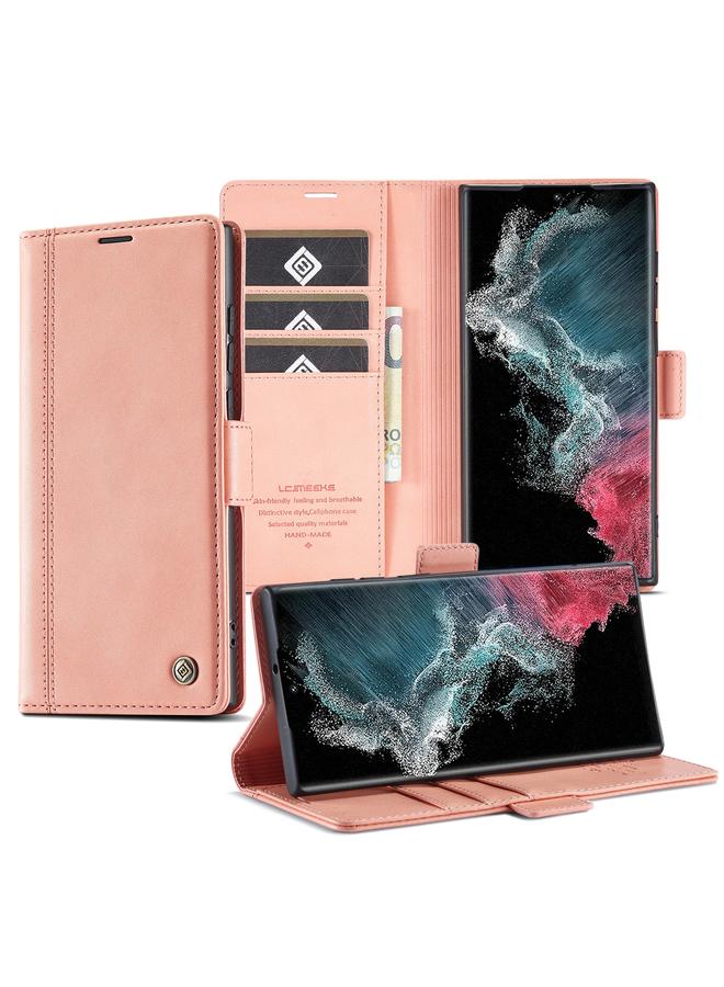 Case For Samsung Galaxy S22 Ultra PU + TPU Skin-friendly Feeling Leather Phone Case