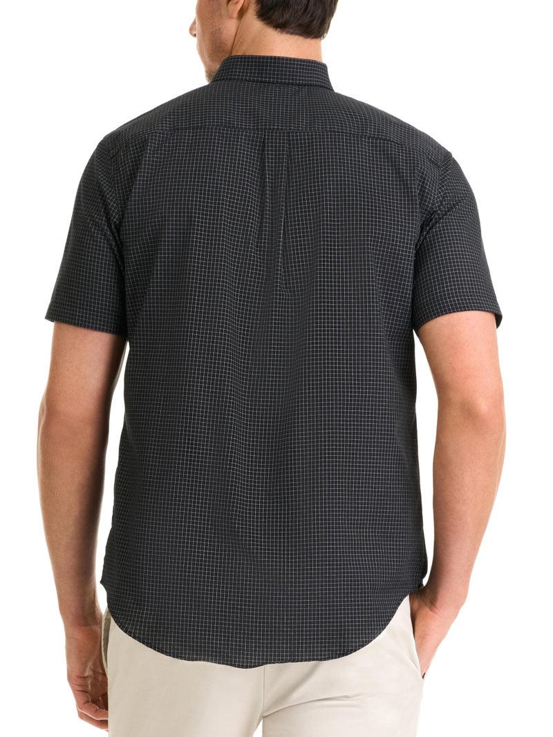 Van Heusen Men's Wrinkle Free Short Sleeve Button Down Shirt Shirt, -black, Medium - Image 2