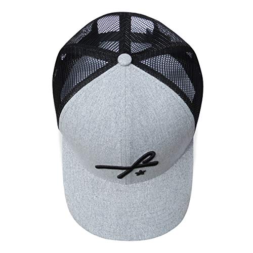 Grace Folly Trucker Hat for Men or Women- Many Cool Designs (Grey with GF Logo) - Image 3