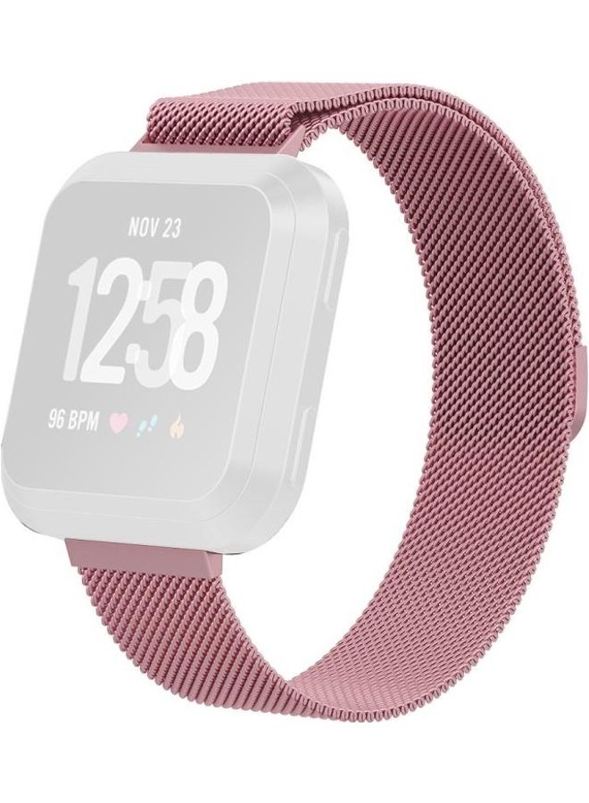 NIBEMINENT Milanese Watch Strap For Fitbit Versa 2/Fitbit Versa/Fitbit Lite Rose Pink - Image 1