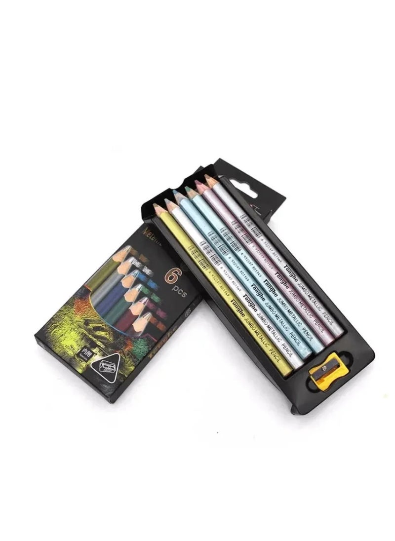 Tonghe Metallic colored pencils 6PCS  - Image 2