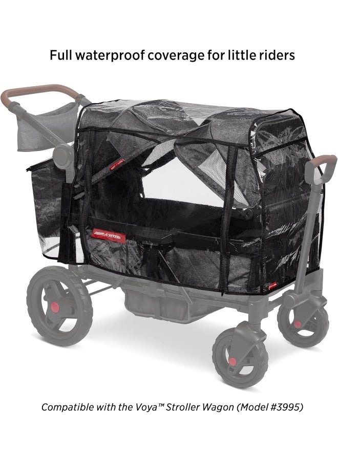 Radio Flyer Voya Rain Cover with Bag, Stroller Wagon Rain Cover - Image 2