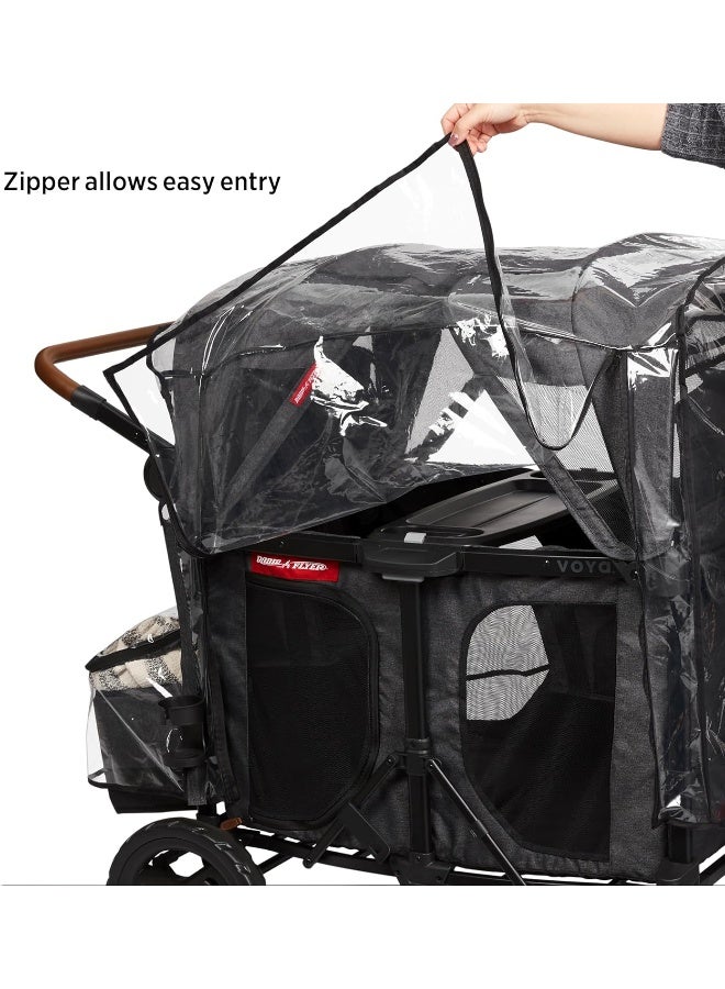 Radio Flyer Voya Rain Cover with Bag, Stroller Wagon Rain Cover - Image 3