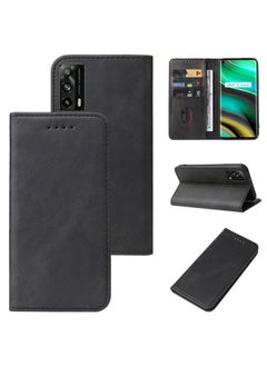 HuHa Case Cover For Realme X7 Pro Ultra Magnetic Closure Leather Phone Case Black 