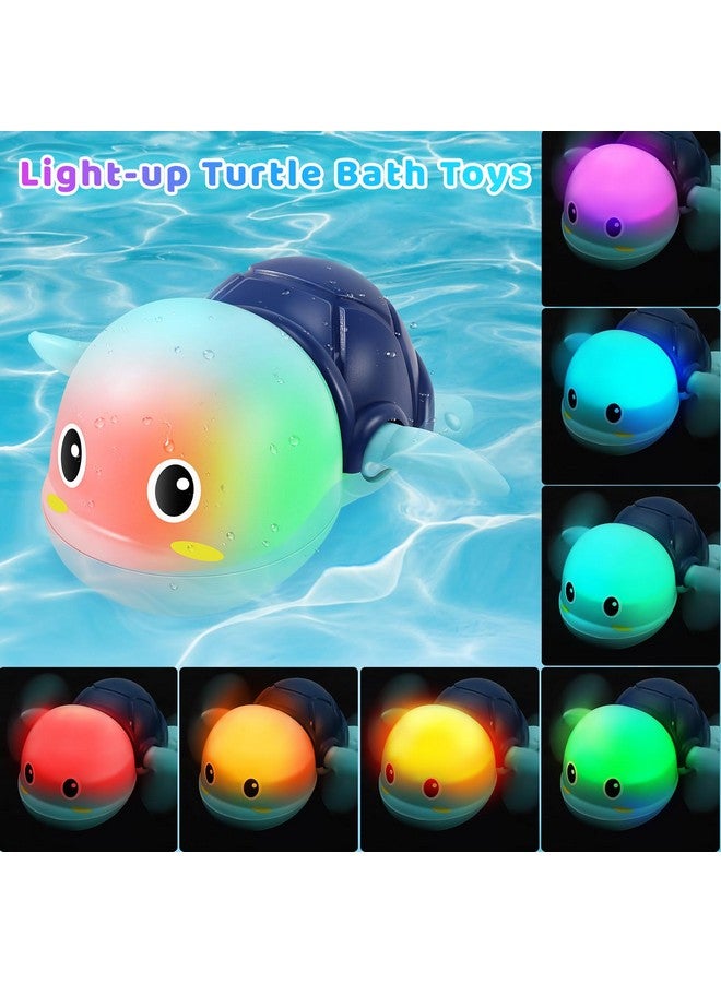 Gigilli Rechargeable Swimming Turtle Bath Toys, Baby Bath Toys for Kids Ages 1-3 2-4, Light Up Bathtub Pool Water Toys, Comes with Batteries, Toddlers Baby Shower Birthday Gifts - Image 3