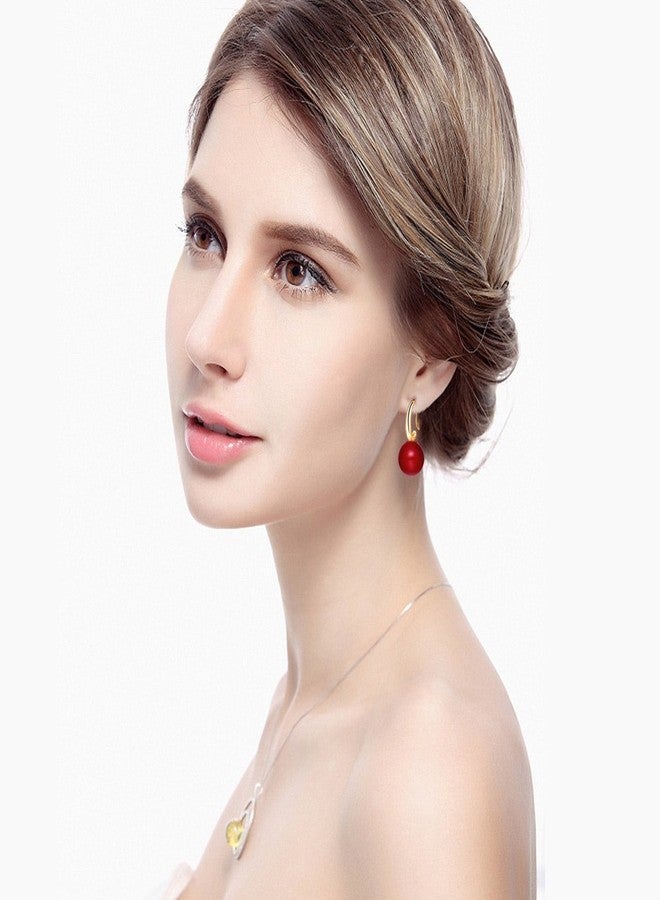 Merdia 4.1 Inches 12MM Charming Drops Pearl & Gold Earrings for Women | Simulated Pearl Hook Dangle Earrings for Women | Elegant Jewelry Accessories for Woman Fashion, Trendy Cute Prom Huggies Hoop Bridal Earring - Image 5