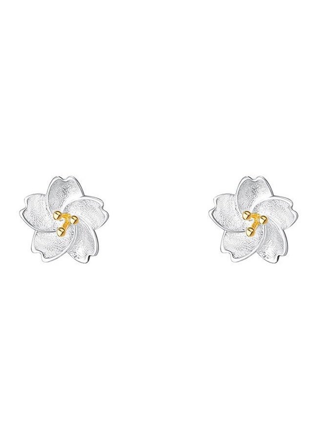 xozgdovg Women's jewelry plated earrings sweet flower earrings  - Image 1