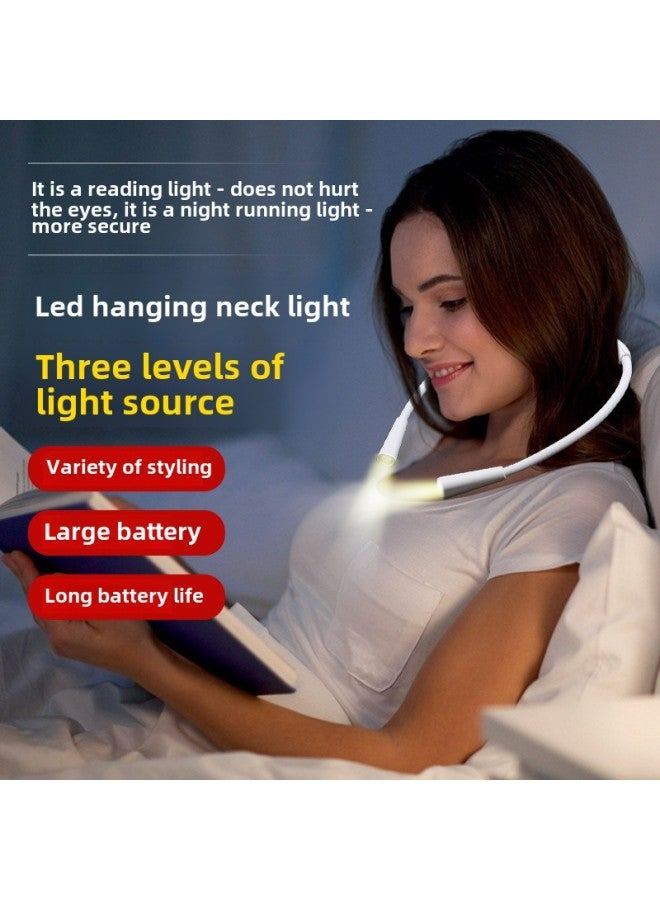 Generic Portable Outdoor Maintenance Lighting Halter Lamp Usb Bedside Lamp Night Running Fishing Table Lamp Led Reading Night Light-Color:Black - Image 1