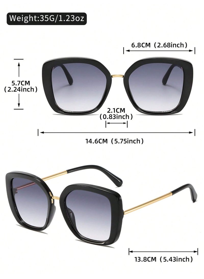 LINFEMAND LINFEMAND Oversized Cat Eye Fashion Glasses  - Image 3