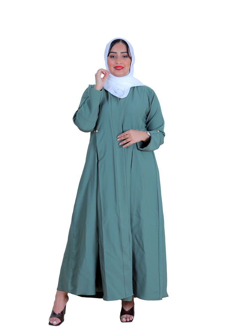 ماي سوق عباية عملية كريب باللون الأخضر تتلاءم مع بيئات العمل المختلفة - Image 2
