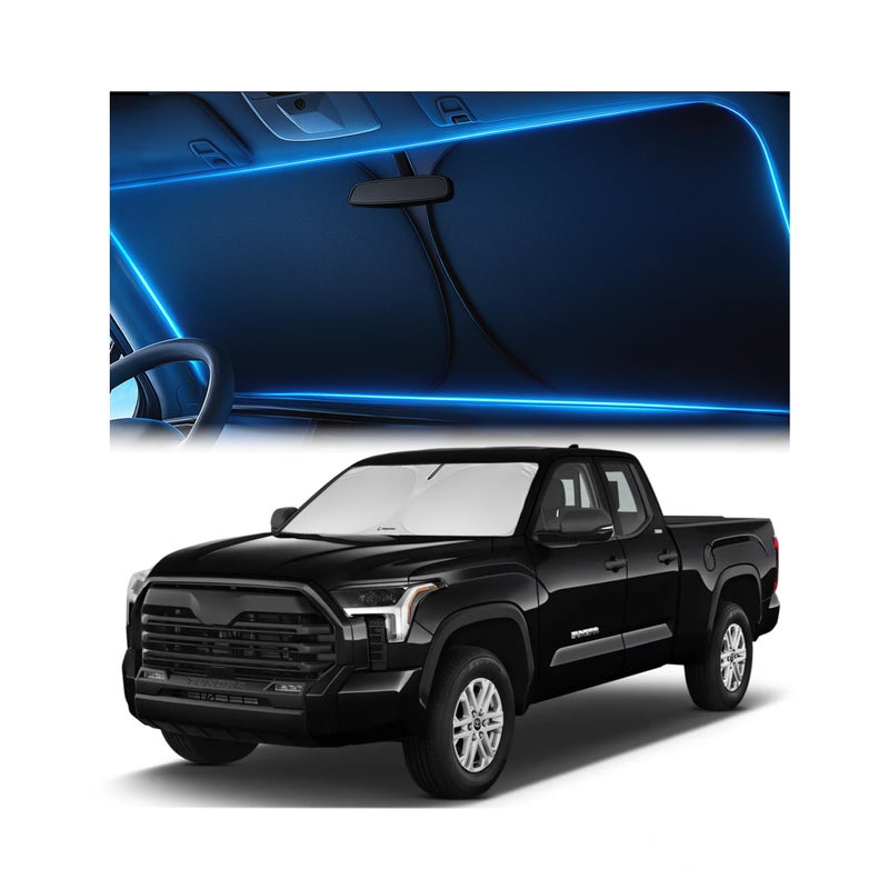 Magnelex Windshield Sun Shade for Toyota Tundra 2022 2023 2024 2025 2026 Foldable Car Window Sunshade Heat UV Visor Cover Reflective Front Shades Accessories - Image 3