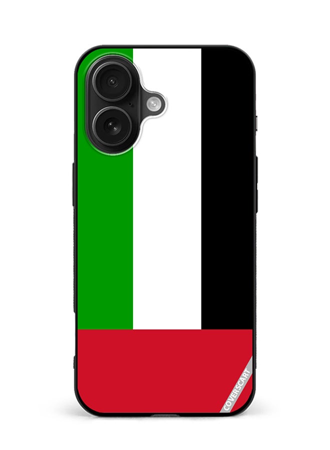 Protective Case Cover For Apple iPhone 16 Plus Uae Flag Design Multicolour