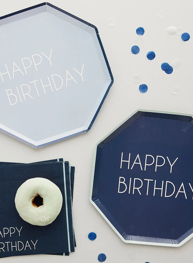Ginger Ray Happy Birthday Paper Plates