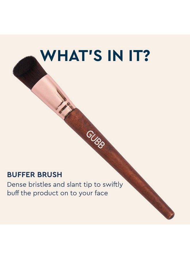 GUBB Buffer Foundation Brush For Face Makeup ; Stippling Brush ; Wooden Makeup Brush Single - Image 3