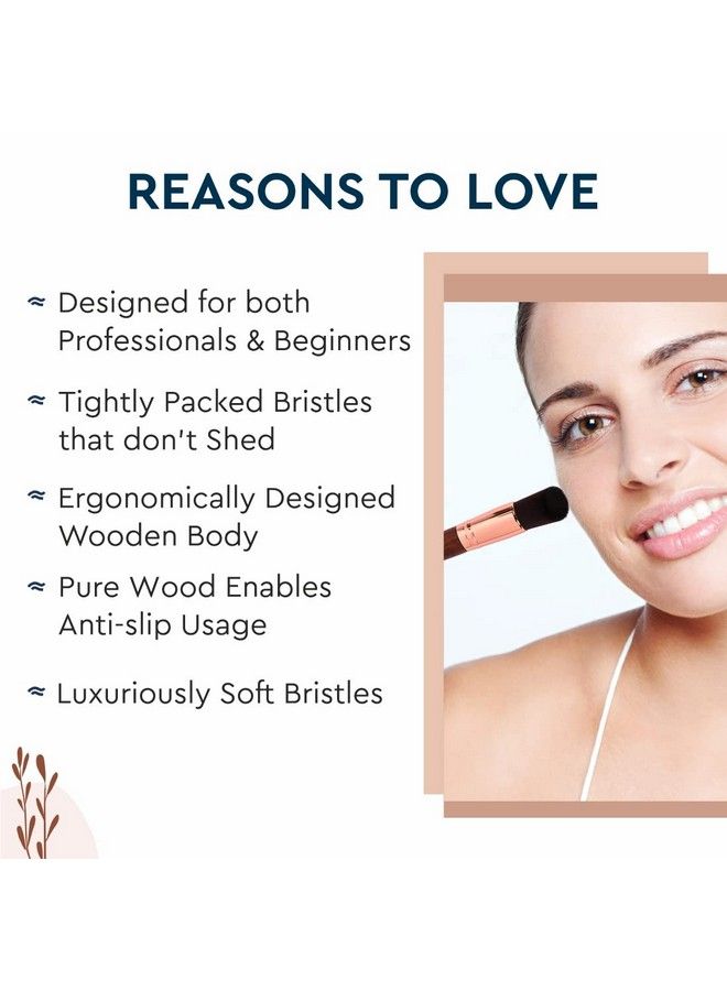 GUBB Buffer Foundation Brush For Face Makeup ; Stippling Brush ; Wooden Makeup Brush Single - Image 5