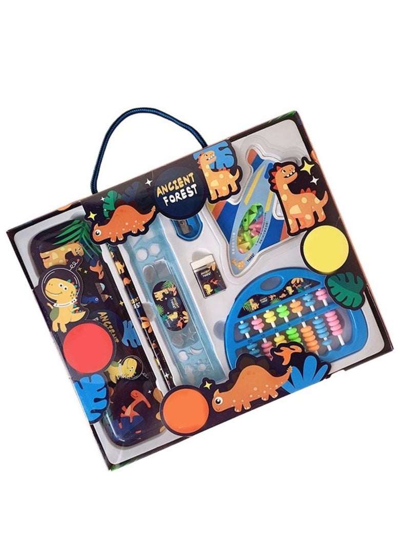 Huitich Ancient Forest Dinosaur Stationery Kit for Kids Blue - Image 1