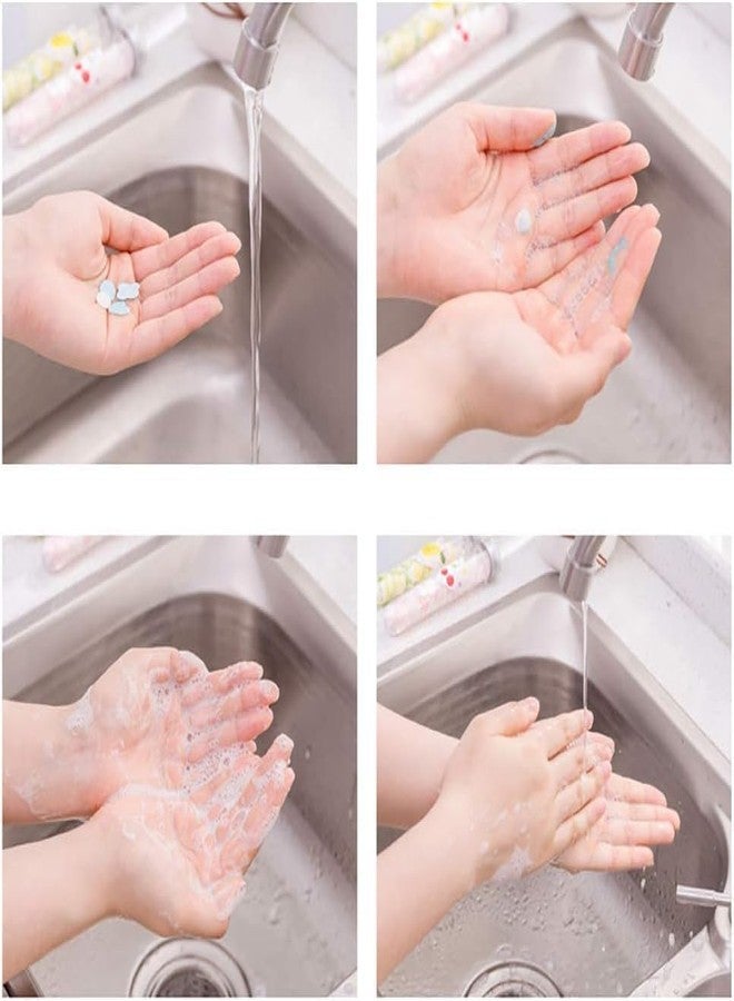 Rosojodg 5 Boxes Multicolor Portable Disposable Paper Soap Confetti Sheets Soap Flakes for Washing Hand Cleansers Care Bath Toiletry Bathing - Image 3