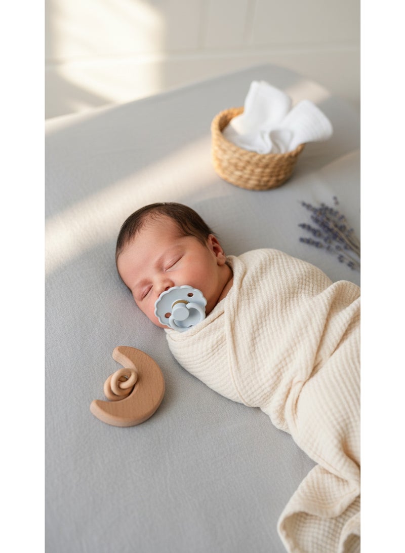 FRIGG Natural Latex Baby Pacifier | Size 1 (0–6 Months) | BPA-Free, Orthodontic Soother | Designed & Made in Denmark - Image 4