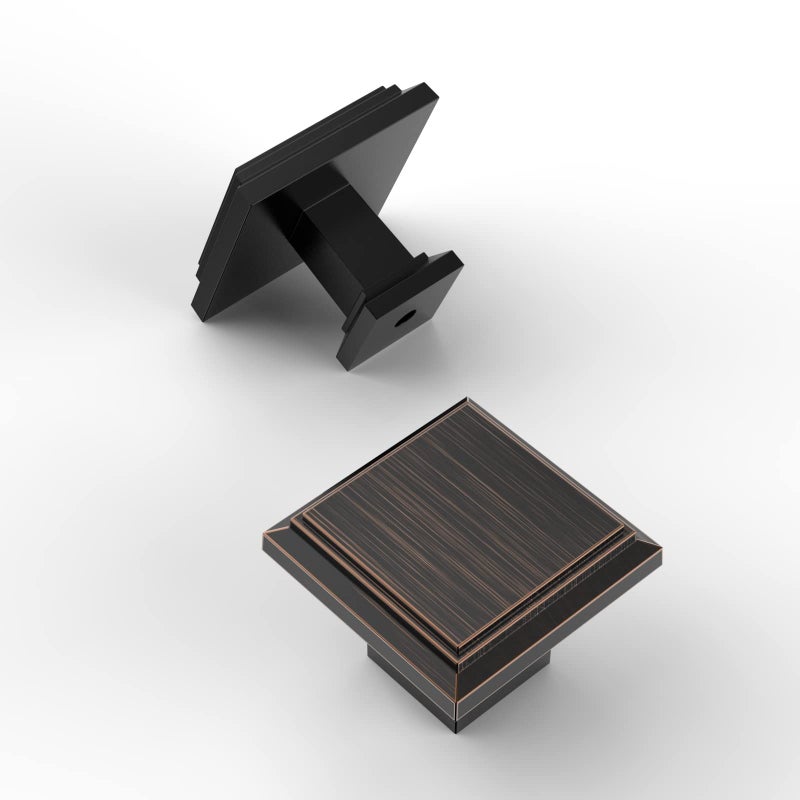 Amerdeco 10 Pack 1.3 Inch(32Mm) Cabinet Knobs, Oil Rubbed Bronze For Dresser & Bathroom Cabinets Zh0001Orbk - Image 1