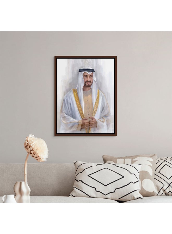 آرت دیکور  ديكور فني مؤطر قماش صورة الشيخ محمد بن زايد بن سلطان آل نهيان طباعة مكتب جدار الفن غرفة المعيشة المنزلي غرفة نوم مكتب قماش طباعة - Image 3