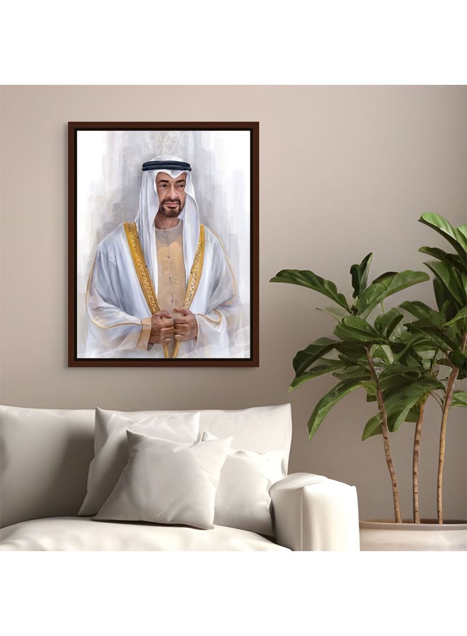 آرت دیکور  ديكور فني مؤطر قماش صورة الشيخ محمد بن زايد بن سلطان آل نهيان طباعة مكتب جدار الفن غرفة المعيشة المنزلي غرفة نوم مكتب قماش طباعة - Image 2