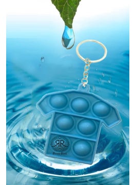 Pop It Push Bubble Fidget Keychain T-Shirt Popit Stress Relief Keychain Toy
