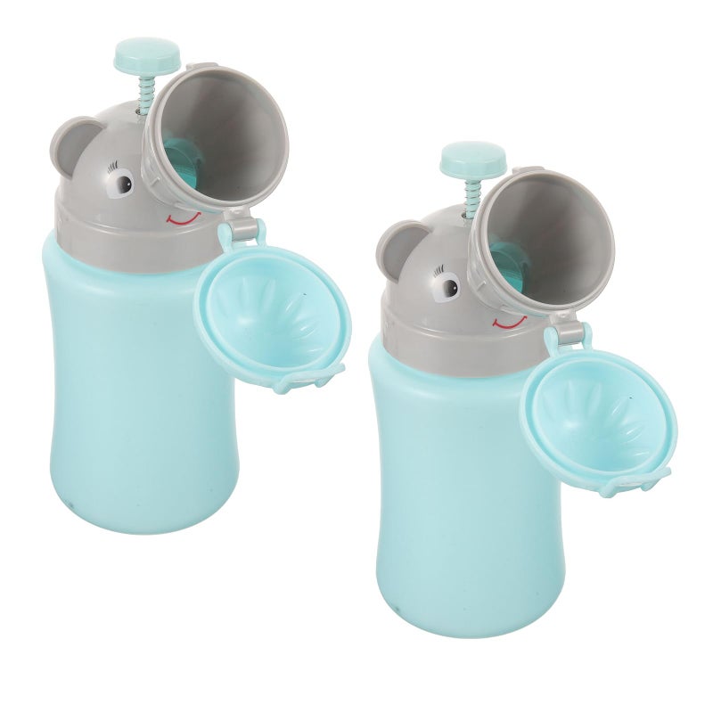 Spill Proof Portable Male Urinal with Lid 2 Pack Travel Emergency Pee Bottle for Car Camping - Image 2