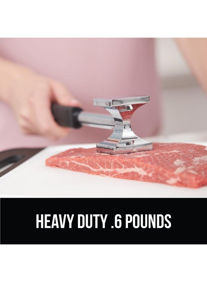 GORILLA GRIP Patented Dual-Sided Meat Tenderizer, Heavy Duty Kitchen Mallet with Soft Handle, Spiked Side Tenderizes and Smooth Flattens, Maximize Food Flavor, Commercial Grade Chicken Pounder, Mint - Image 3