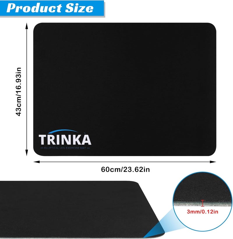 TRINKA Non-Slip Workout Mat for Under Desk Elliptical Machine, Mats for Exercise Equipment, Suitable for Electric Seated Foot Pedal Exerciser, Enhanced Stability & Floor Protection - Image 3