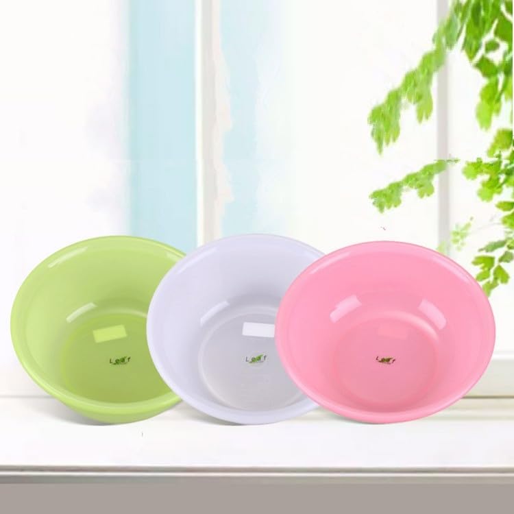 JapanBargain, Japanese Plastic Wash Basin for Home and Camping, Dish Wash Tub, Bathroom Water Tub, Made in Japan, White Color - Image 5