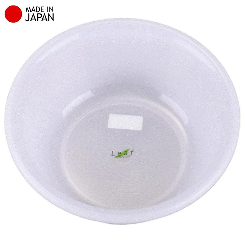 JapanBargain, Japanese Plastic Wash Basin for Home and Camping, Dish Wash Tub, Bathroom Water Tub, Made in Japan, White Color - Image 2