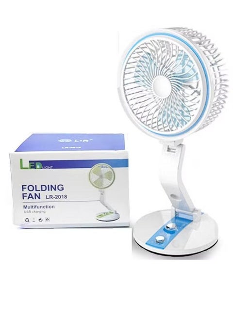 LR-2018 Multifunction USB Charging Folding Fan with Light
