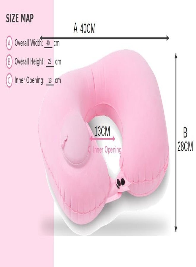 TONSYL Neck Rest Air Cushion Pillow | Inflatable Travel Neck Pillow with Ergonomic U-Shape Support | Lightweight Soft Air Cushion Neck Rest | Portable Adjustable Buckle for Travel Home, Office - Image 2