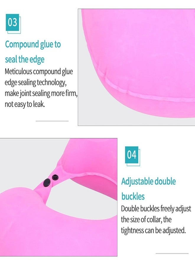 TONSYL Neck Rest Air Cushion Pillow | Inflatable Travel Neck Pillow with Ergonomic U-Shape Support | Lightweight Soft Air Cushion Neck Rest | Portable Adjustable Buckle for Travel Home, Office - Image 3