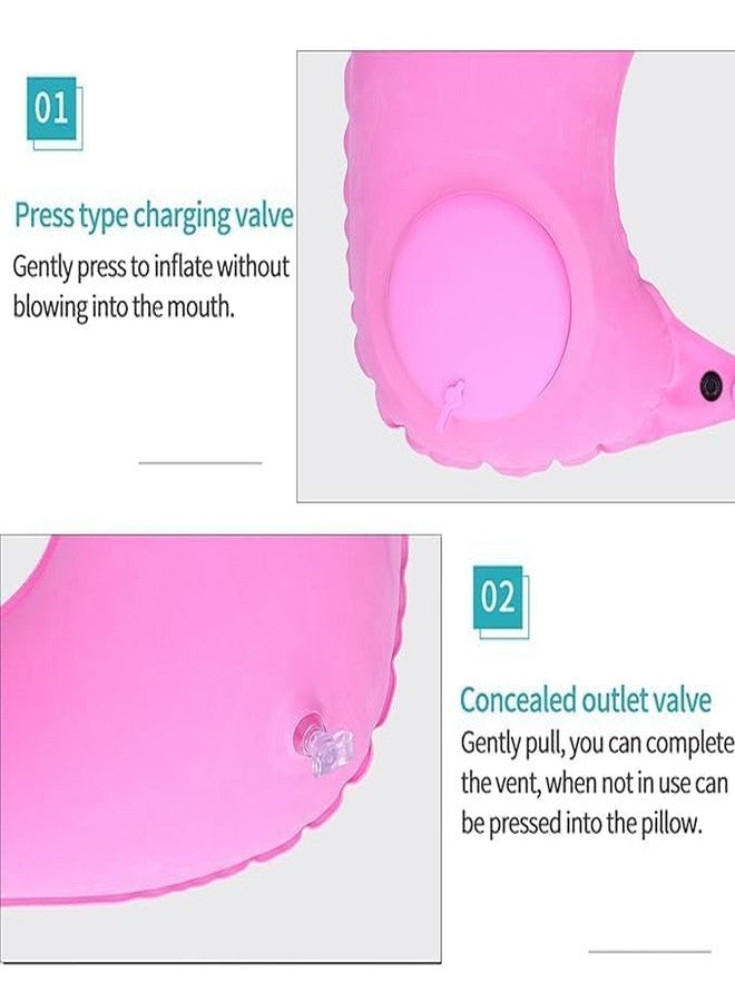 TONSYL Neck Rest Air Cushion Pillow | Inflatable Travel Neck Pillow with Ergonomic U-Shape Support | Lightweight Soft Air Cushion Neck Rest | Portable Adjustable Buckle for Travel Home, Office - Image 4