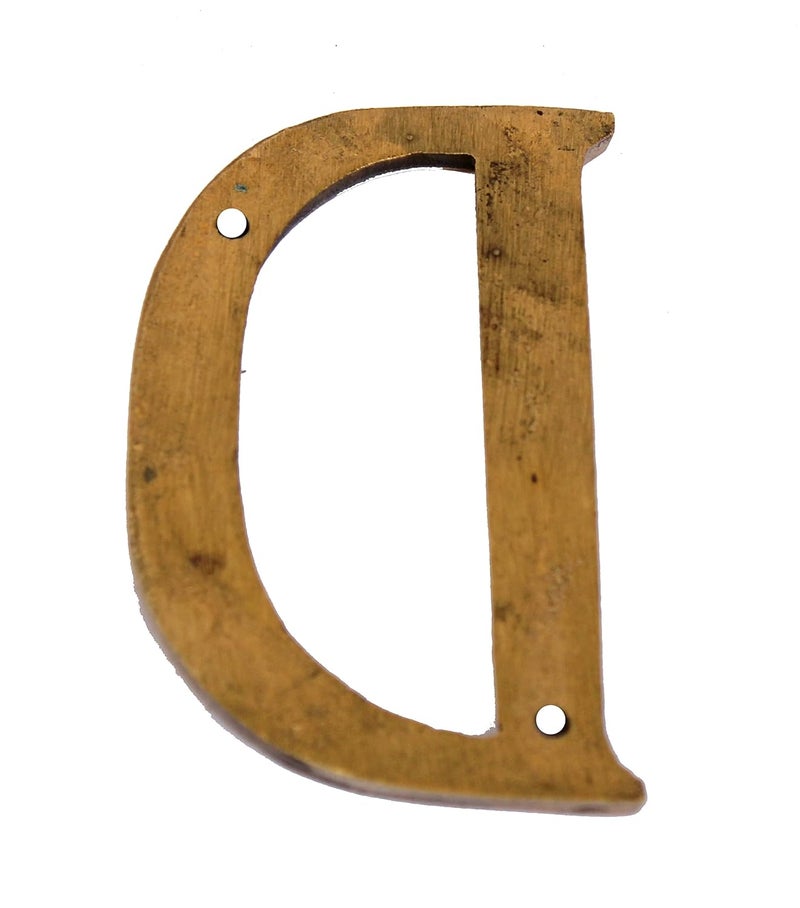 ESPLANADE - Brass House Hotel Door Name Alphabets - Wall Door Plaque Letter Alphabet - 3" Inches - Golden ("D" Alphabet) - Image 5