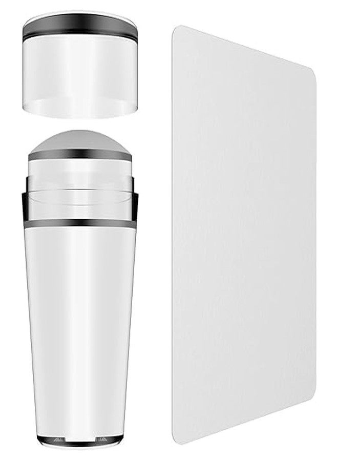 m trading Nail Art Stamper, Clear Silicone Stamping Jelly with Scraper, Transparent Visible Body, No Misplacement for DIY Nail Decor, Home Manicure Starter Tool Salon, French Tip Stamp, 200-Time Using (Clear) - Image 1