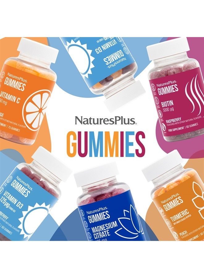 Nature's Plus NaturesPlus Gummies Turmeric Curcumin - 60 Gummies, Peach - Supports Joint, Digestive & Cardiovascular Health - Vegan, Gluten Free, Non-GMO - 30 Servings - Image 5