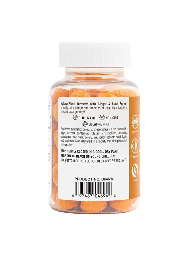 Nature's Plus NaturesPlus Gummies Turmeric Curcumin - 60 Gummies, Peach - Supports Joint, Digestive & Cardiovascular Health - Vegan, Gluten Free, Non-GMO - 30 Servings - Image 4