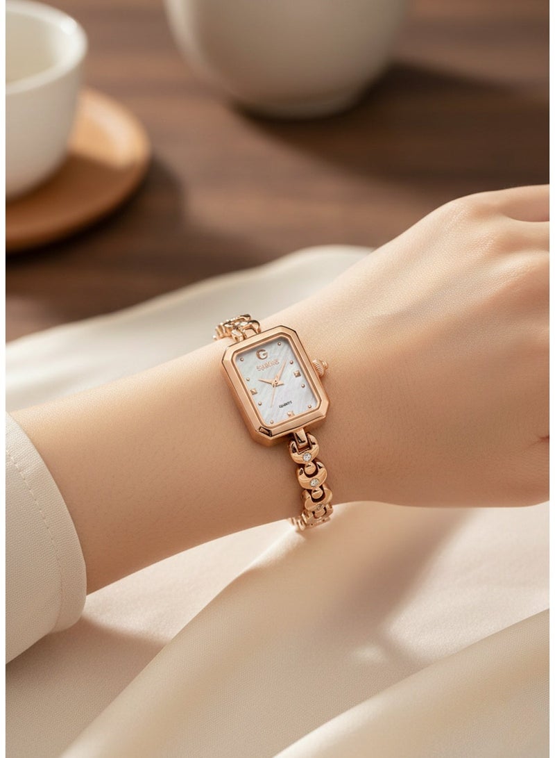 Gsquare Women’s Analog Quartz Rose Gold Stainless Steel Watch – Model 3665 - Image 3