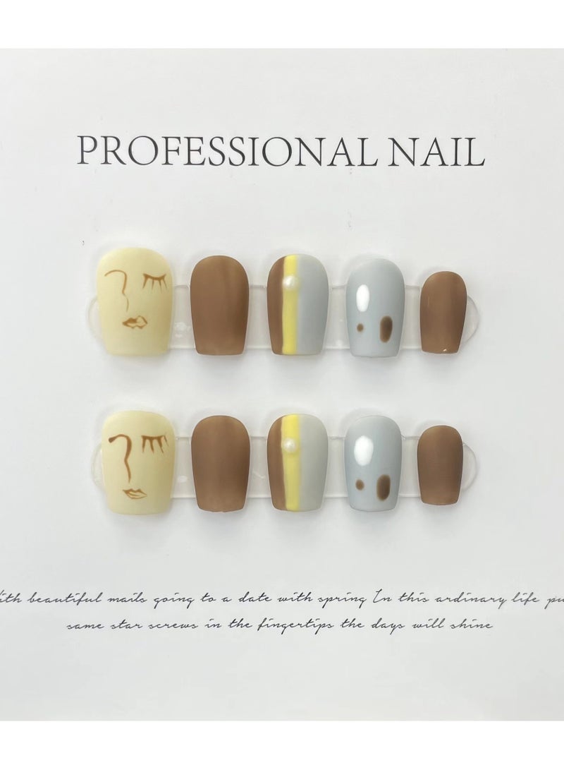 Binzo Beauty Binzo Beauty Handmade Press On  Nails, 10pcs,Nails Art , Acrylic Nails, False Nails,Matt Top - Image 1