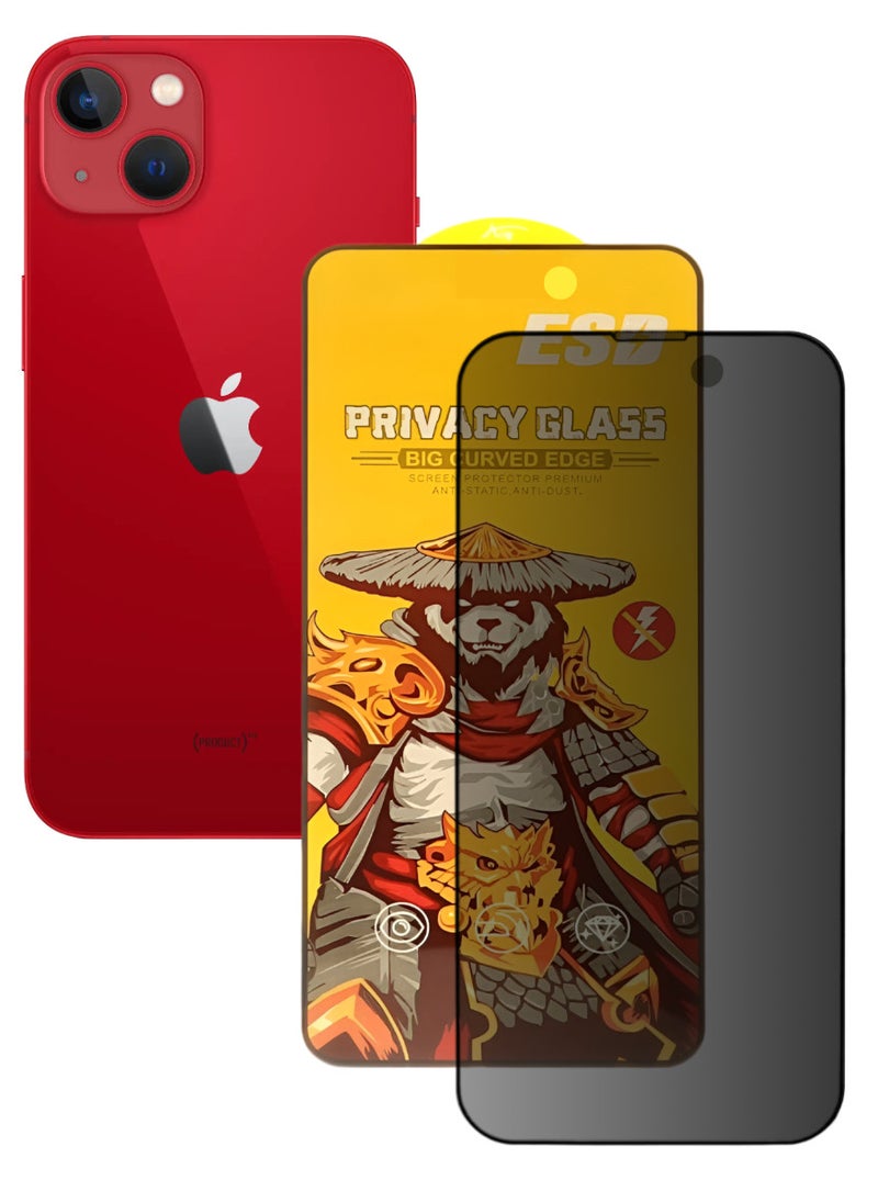 ESD Tempered Dustproof Privacy Glass Screen Protector Compatible For iPhone 13 - Image 1