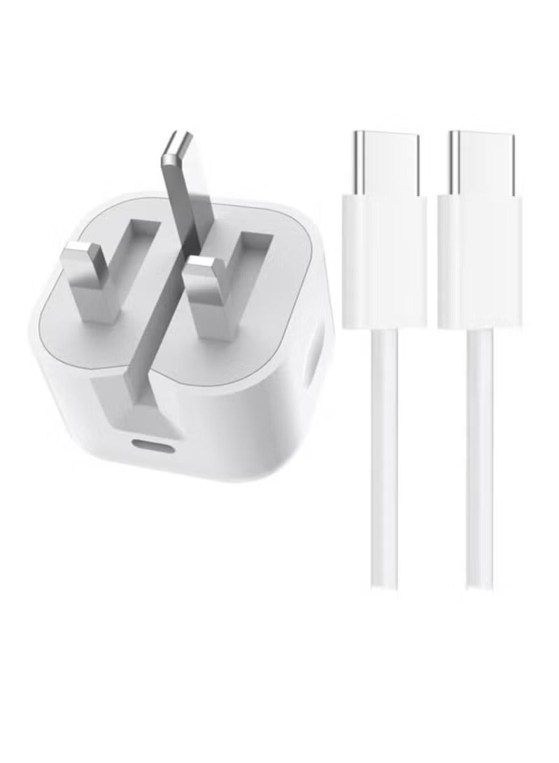 Bin Kamil 35W Super Fast Charger USB-C with Cable Type C to C [ 2 in 1 ] for iPhone 16 / 15 Pro max/15 Pro/15 plus/15, Samsung S24 and all USB C mobiles / Tabs - Image 1